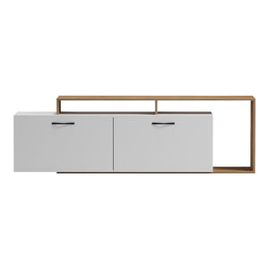 Έπιπλο τηλεόρασης Tobler  σε oak- λευκή απόχρωση 170x40x53εκ - Pakobazaar