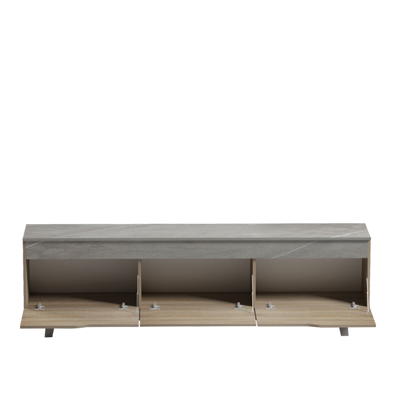 Έπιπλο τηλεόρασης Kasandra  μπεζ μαρμάρου-sonoma 180x35x48.5εκ - Pakobazaar