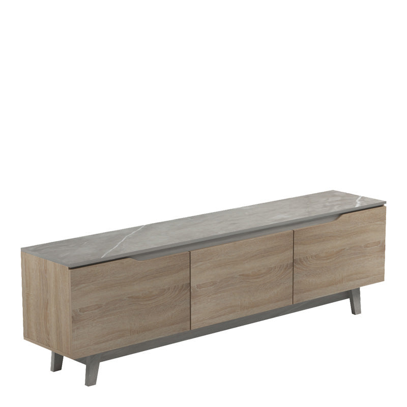 Έπιπλο τηλεόρασης Kasandra  μπεζ μαρμάρου-sonoma 180x35x48.5εκ - Pakobazaar