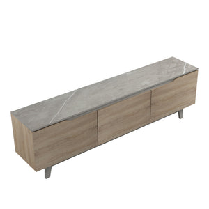 Έπιπλο τηλεόρασης Kasandra  μπεζ μαρμάρου-sonoma 180x35x48.5εκ - Pakobazaar