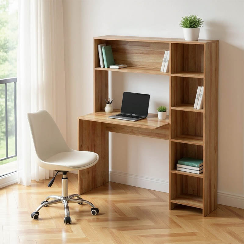 Γραφείο με βιβλιοθήκη Janson  oak 113.2x40x141.8εκ - Pakobazaar