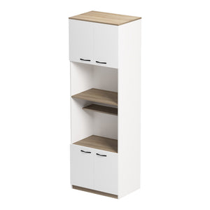 Ντουλάπα κουζίνας Rowan  σε λευκή-sonoma απόχρωση 60x42x182εκ - Pakobazaar