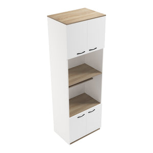 Ντουλάπα κουζίνας Rowan  σε λευκή-sonoma απόχρωση 60x42x182εκ - Pakobazaar