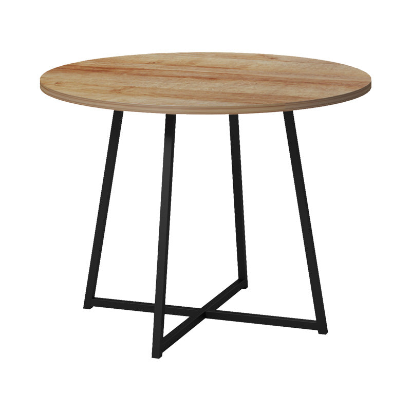 Τραπέζι Sarah Ι  oak- μαύρα μεταλλικά πόδια Φ100x76εκ - Pakobazaar