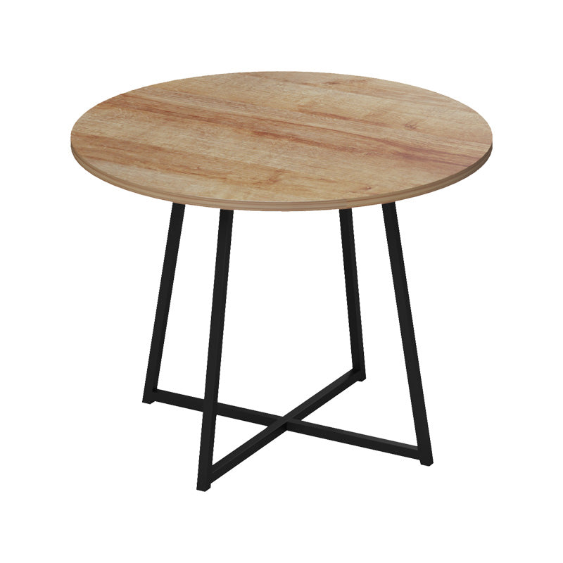 Τραπέζι Sarah Ι  oak- μαύρα μεταλλικά πόδια Φ100x76εκ - Pakobazaar