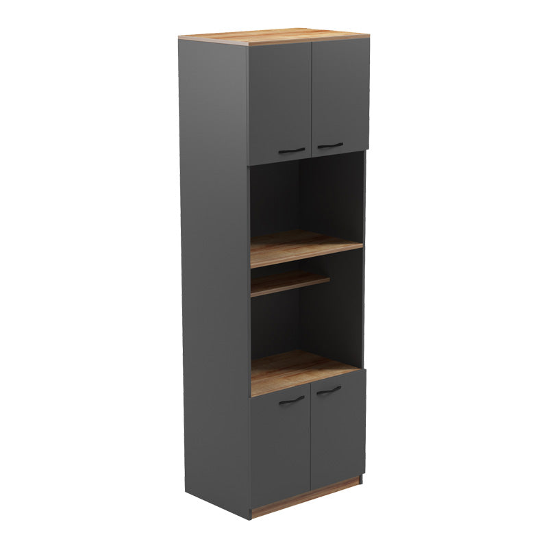 Ντουλάπα κουζίνας Rowan  σε ανθρακί-oak απόχρωση 60x42x182εκ - Pakobazaar