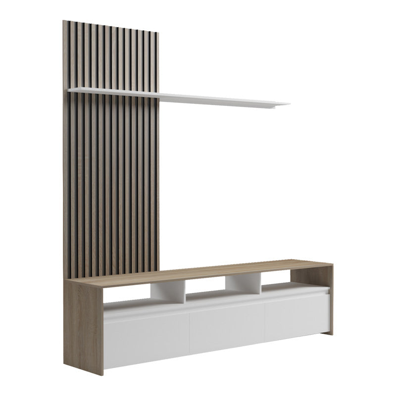 Σύνθετο σαλονιού Delfina  σε sonoma με λευκή απόχρωση 190x40x199.5εκ - Image 3