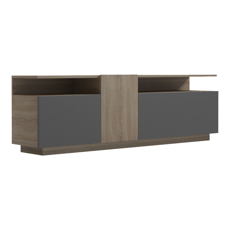 Έπιπλο τηλεόρασης Vendora  σε sonoma-ανθρακί απόχρωση 150x29.5x46.3εκ - Pakobazaar