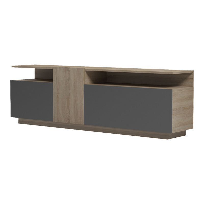 Έπιπλο τηλεόρασης Vendora  σε sonoma-ανθρακί απόχρωση 150x29.5x46.3εκ - Pakobazaar