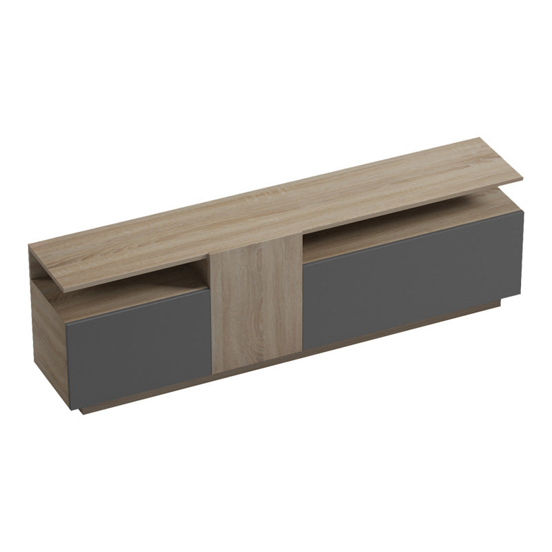 Έπιπλο τηλεόρασης Vendora  σε sonoma-ανθρακί απόχρωση 150x29.5x46.3εκ - Pakobazaar