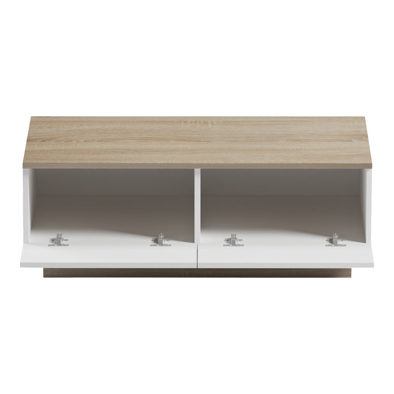 Τραπέζι σαλονιού Winey  σε sonoma-λευκή απόχρωση 90x60x31.5εκ - Pakobazaar