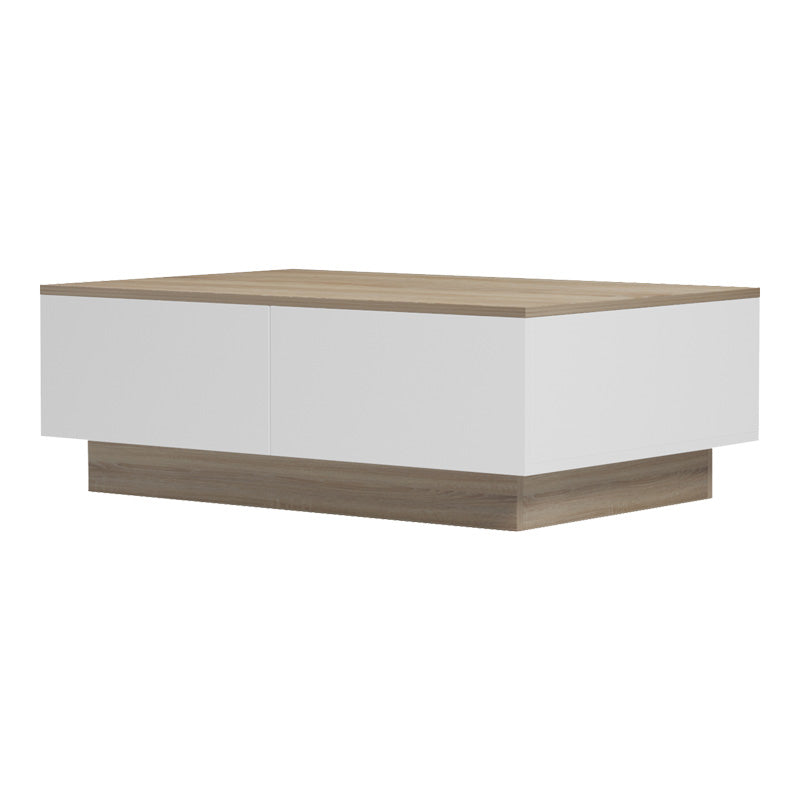 Τραπέζι σαλονιού Winey  σε sonoma-λευκή απόχρωση 90x60x31.5εκ - Pakobazaar