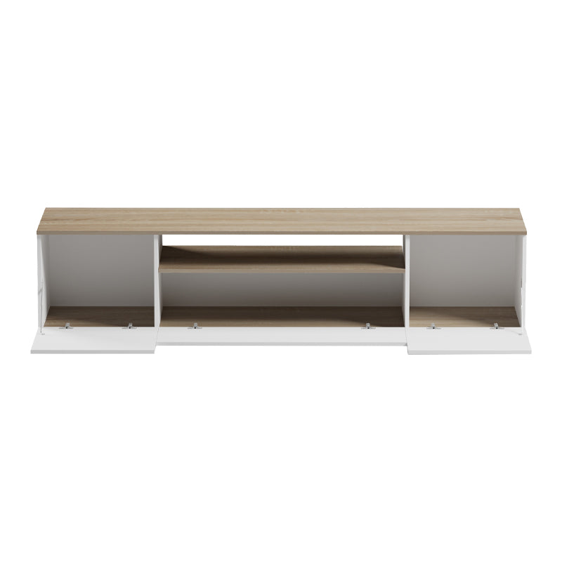 Έπιπλο τηλεόρασης Winey  σε sonoma-λευκή απόχρωση 180x44.5x44.5εκ - Pakobazaar