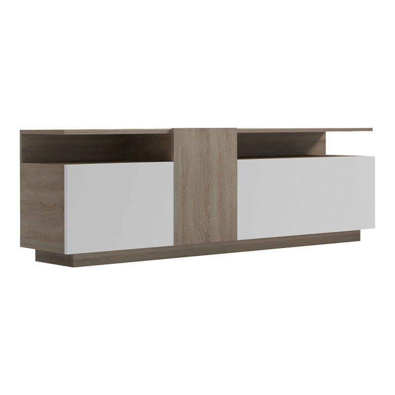 Έπιπλο τηλεόρασης Vendora  σε sonoma-λευκή απόχρωση 150x29.5x46.3εκ - Pakobazaar