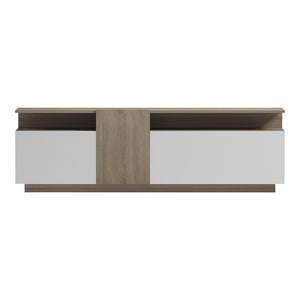 Έπιπλο τηλεόρασης Vendora  σε sonoma-λευκή απόχρωση 150x29.5x46.3εκ - Pakobazaar