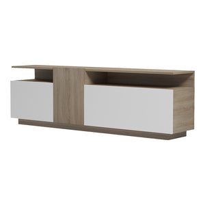Έπιπλο τηλεόρασης Vendora  σε sonoma-λευκή απόχρωση 150x29.5x46.3εκ - Pakobazaar