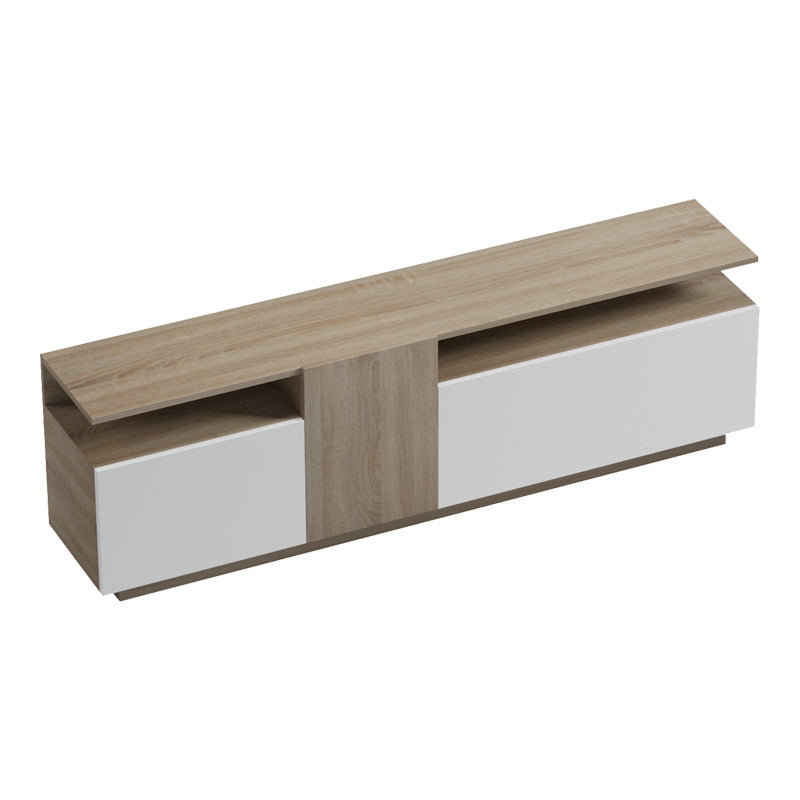 Έπιπλο τηλεόρασης Vendora  σε sonoma-λευκή απόχρωση 150x29.5x46.3εκ - Pakobazaar