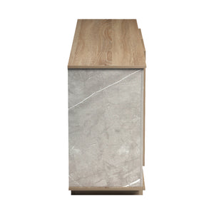 Μπουφές Zafore  sonoma - γκρι μπεζ όψη μαρμάρου 180x45x80εκ - Pakobazaar