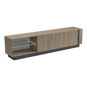 Έπιπλο τηλεόρασης με Led Vario  sonoma - ανθρακί 185.6x35x45εκ - Pakobazaar