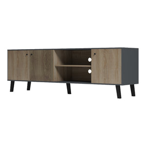 Έπιπλο τηλεόρασης Tuscany  sonoma-ανθρακί 180x41x51εκ - Pakobazaar