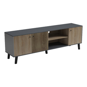 Έπιπλο τηλεόρασης Tuscany  sonoma-ανθρακί 180x41x51εκ - Pakobazaar