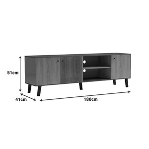 Έπιπλο τηλεόρασης Tuscany  sonoma-ανθρακί 180x41x51εκ - Pakobazaar