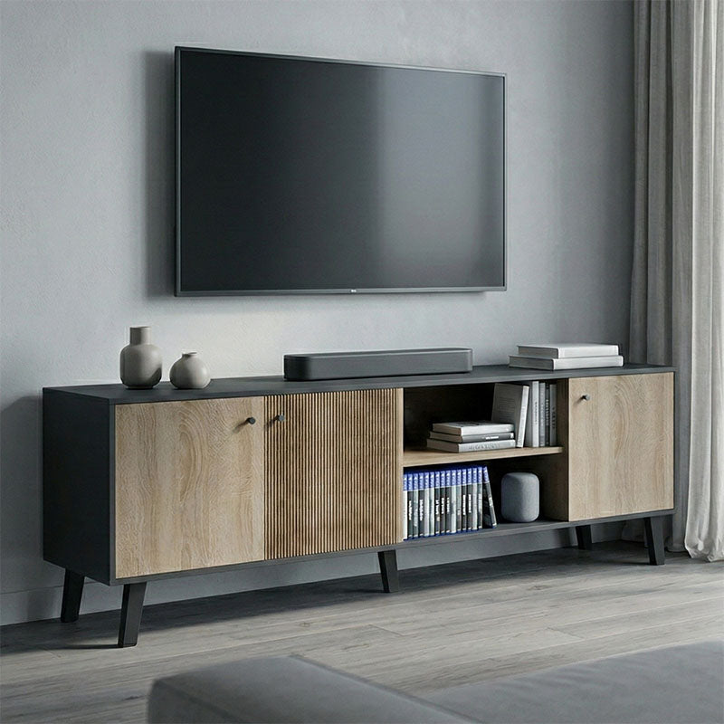 Έπιπλο τηλεόρασης Tuscany  sonoma-ανθρακί 180x41x51εκ - Pakobazaar