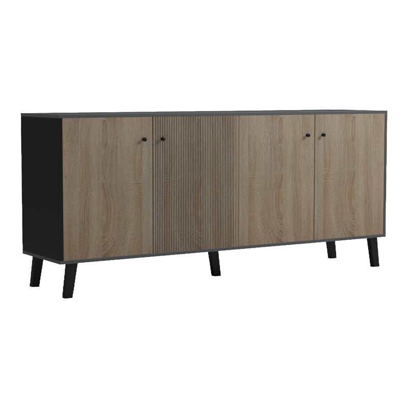 Μπουφές Tuscany  sonoma-ανθρακί 180x40x78.6εκ - Pakobazaar