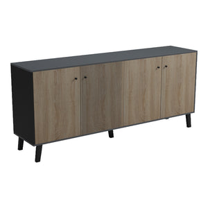Μπουφές Tuscany  sonoma-ανθρακί 180x40x78.6εκ