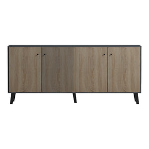 Μπουφές Tuscany  sonoma-ανθρακί 180x40x78.6εκ