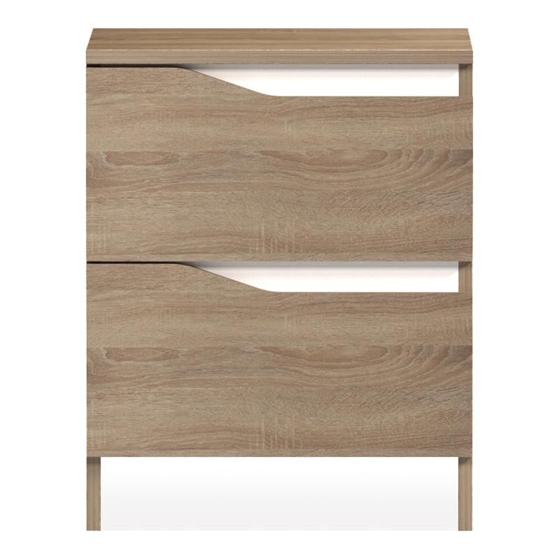 Κομοδίνο Verena  sonoma-λευκό 40x40x50εκ