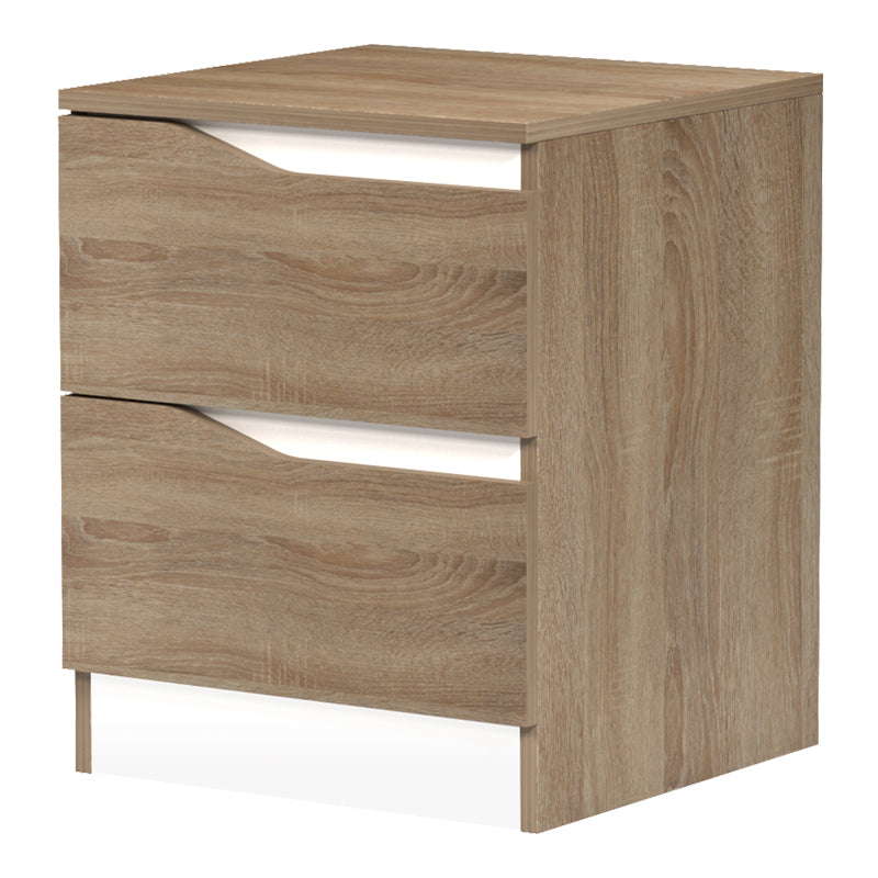 Κομοδίνο Verena  sonoma-λευκό 40x40x50εκ