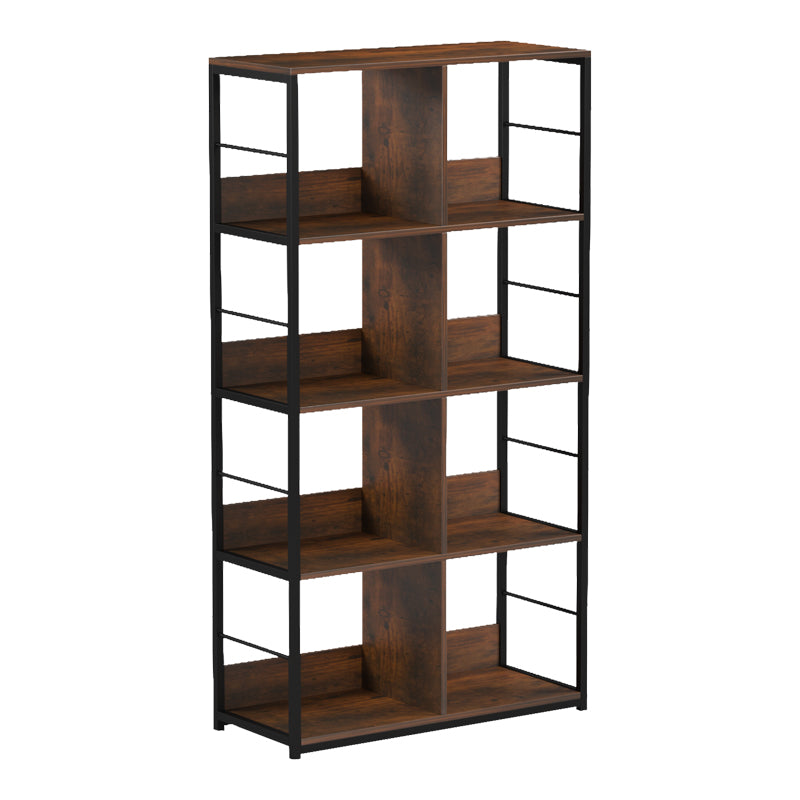 Βιβλιοθήκη-Ραφιέρα Bocklet  ρουστικ καφέ-μαύρο μέταλλο 80x33x149εκ - Pakobazaar