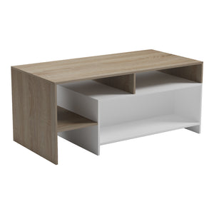 Τραπέζι σαλονιού Consa  sonoma - λευκό 120x60x53.6εκ