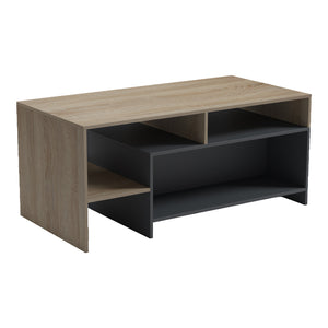 Τραπέζι σαλονιού Consa  sonoma - ανθρακί 120x60x52.8εκ - Pakobazaar