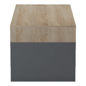 Τραπέζι σαλονιού Consa  sonoma - ανθρακί 120x60x52.8εκ - Pakobazaar