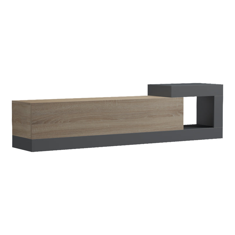 Έπιπλο τηλεόρασης επιτοίχιο Flato  sonoma-ανθρακί 150x29.5x38.5εκ - Pakobazaar