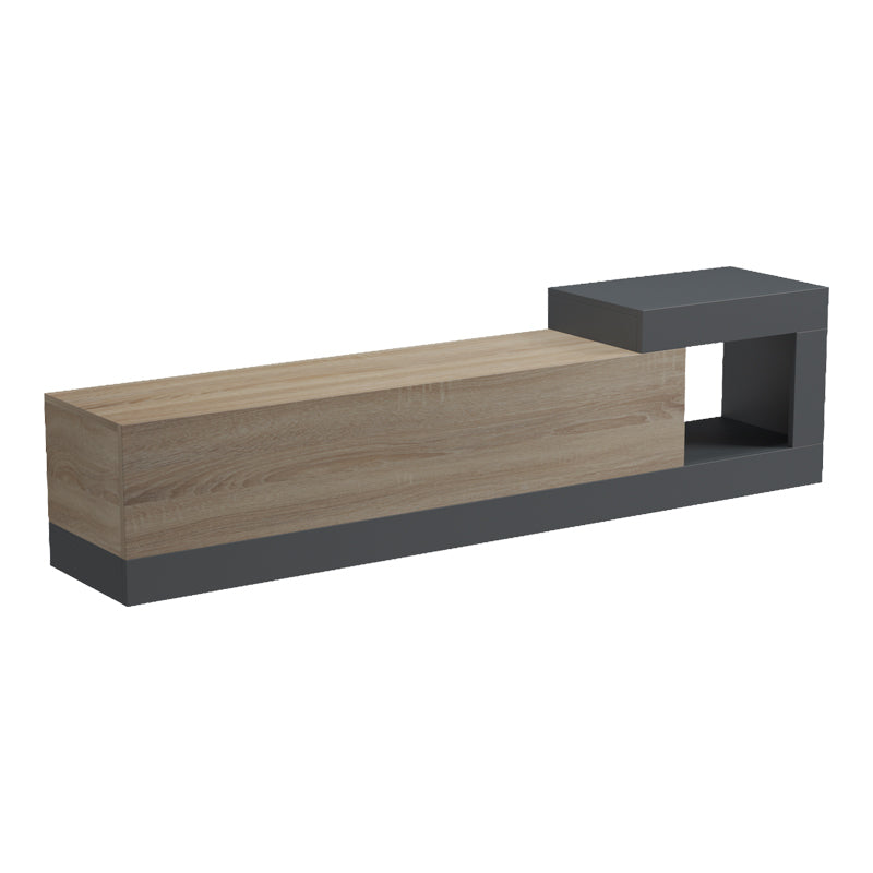 Έπιπλο τηλεόρασης επιτοίχιο Flato  sonoma-ανθρακί 150x29.5x38.5εκ - Pakobazaar