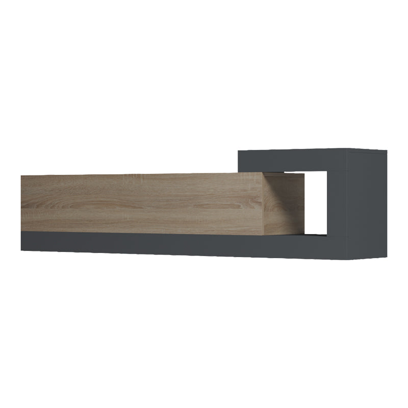 Έπιπλο τηλεόρασης επιτοίχιο Flato  sonoma-ανθρακί 150x29.5x38.5εκ - Pakobazaar