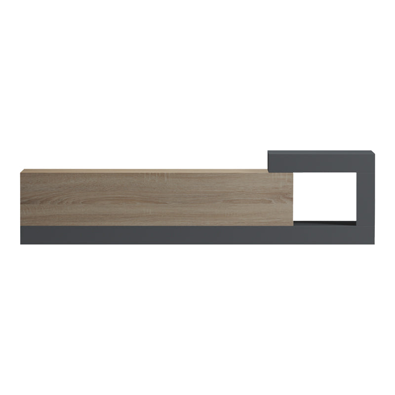 Έπιπλο τηλεόρασης επιτοίχιο Flato  sonoma-ανθρακί 150x29.5x38.5εκ - Pakobazaar