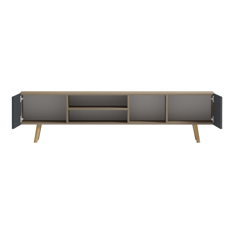 Έπιπλο τηλεόρασης Osclo  sonoma-ανθρακί 160x30x53.5εκ - Pakobazaar