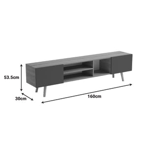 Έπιπλο τηλεόρασης Osclo  sonoma-ανθρακί 160x30x53.5εκ - Pakobazaar