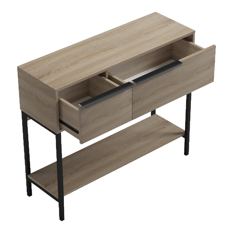 Κονσόλα Nordic  σε sonoma-μαύρη απόχρωση 90x29,5x76εκ - Pakobazaar
