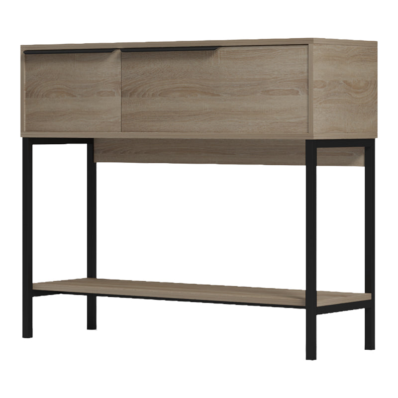 Κονσόλα Nordic  σε sonoma-μαύρη απόχρωση 90x29,5x76εκ - Pakobazaar