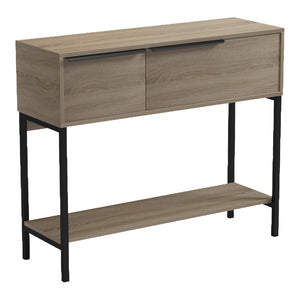 Κονσόλα Nordic  σε sonoma-μαύρη απόχρωση 90x29,5x76εκ - Pakobazaar
