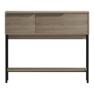 Κονσόλα Nordic  σε sonoma-μαύρη απόχρωση 90x29,5x76εκ - Pakobazaar
