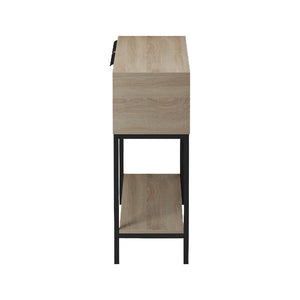 Κονσόλα Nordic  σε sonoma-μαύρη απόχρωση 90x29,5x76εκ - Pakobazaar