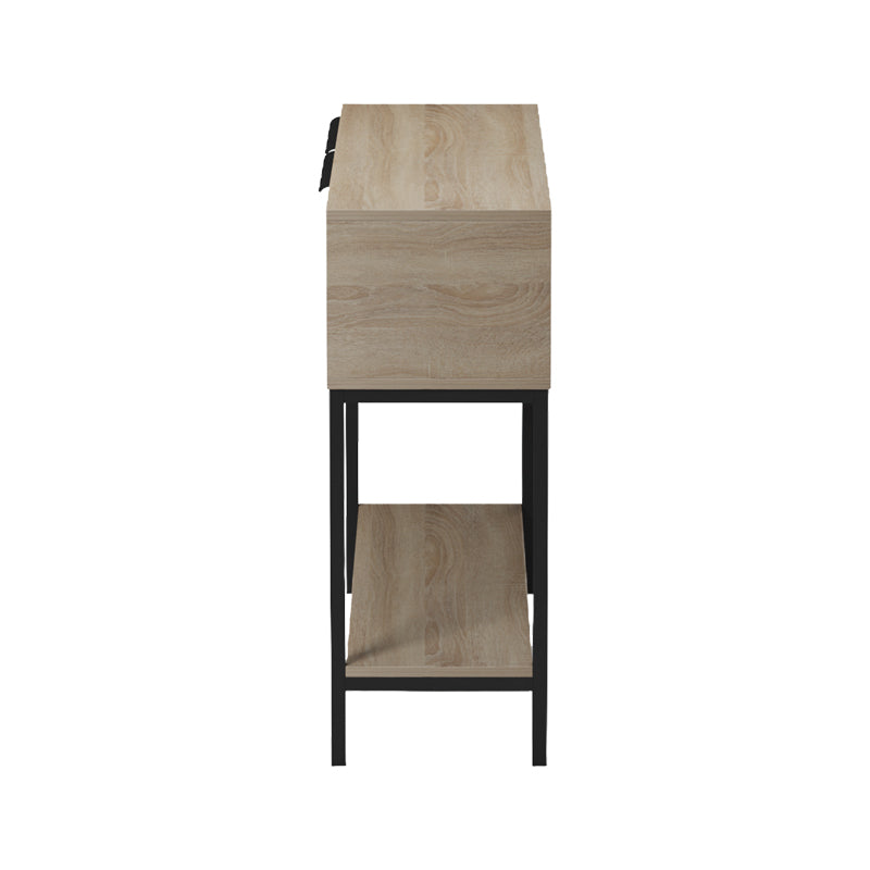 Κονσόλα Nordic  σε sonoma-μαύρη απόχρωση 90x29,5x76εκ - Pakobazaar