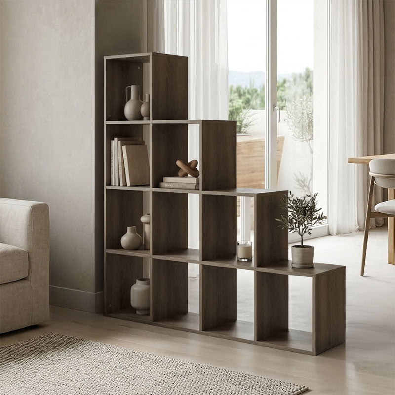 Βιβλιοθήκη Scala  sonoma 129.5x29x129.5εκ - Pakobazaar
