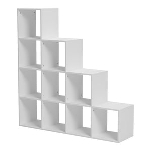 Βιβλιοθήκη Scala  λευκό 129.5x29x129.5εκ - Pakobazaar